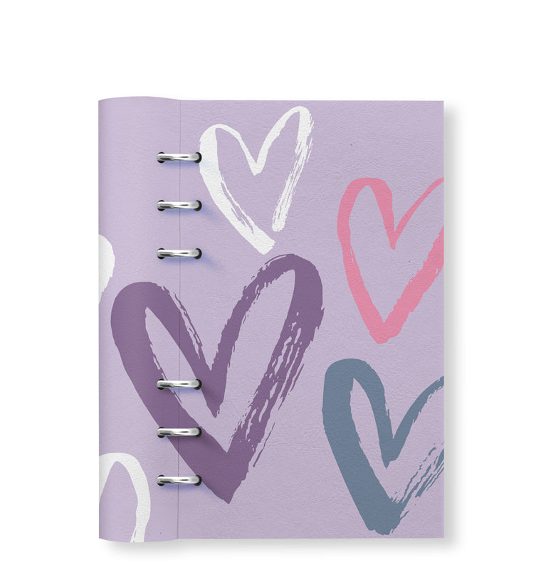 Clipbook Joy Personal Notebook Hearts Orchid