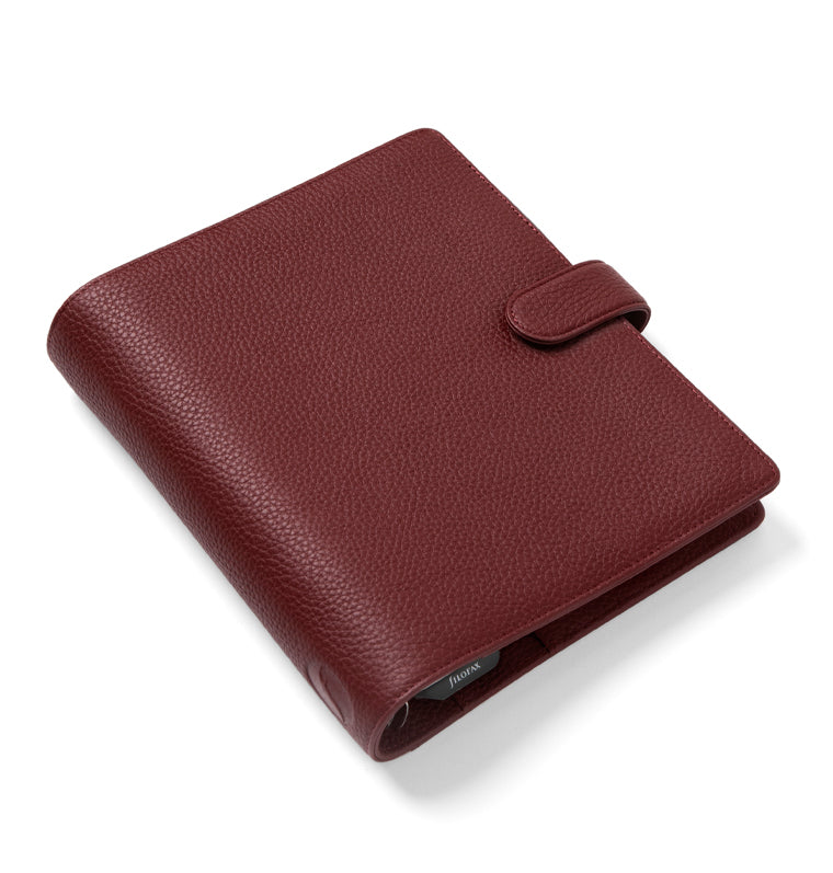 Filofax Norfolk A5 Leather Organiser in Currant Red