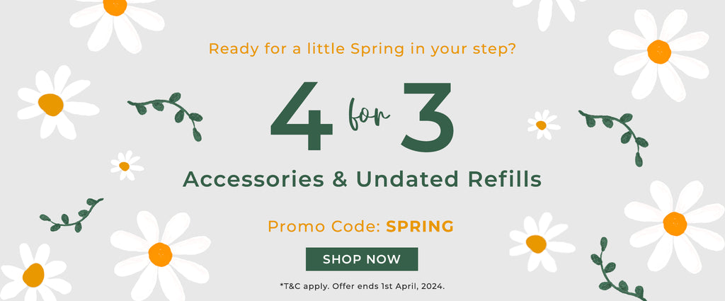 4 for 3 Across Accessories & Undated Refills with code: SPRING*