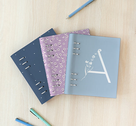 Filofax Clipbook Creative Kit - Rose A5 Notebook With Charms, Beads, Washi Tape & Ribbons For Customization