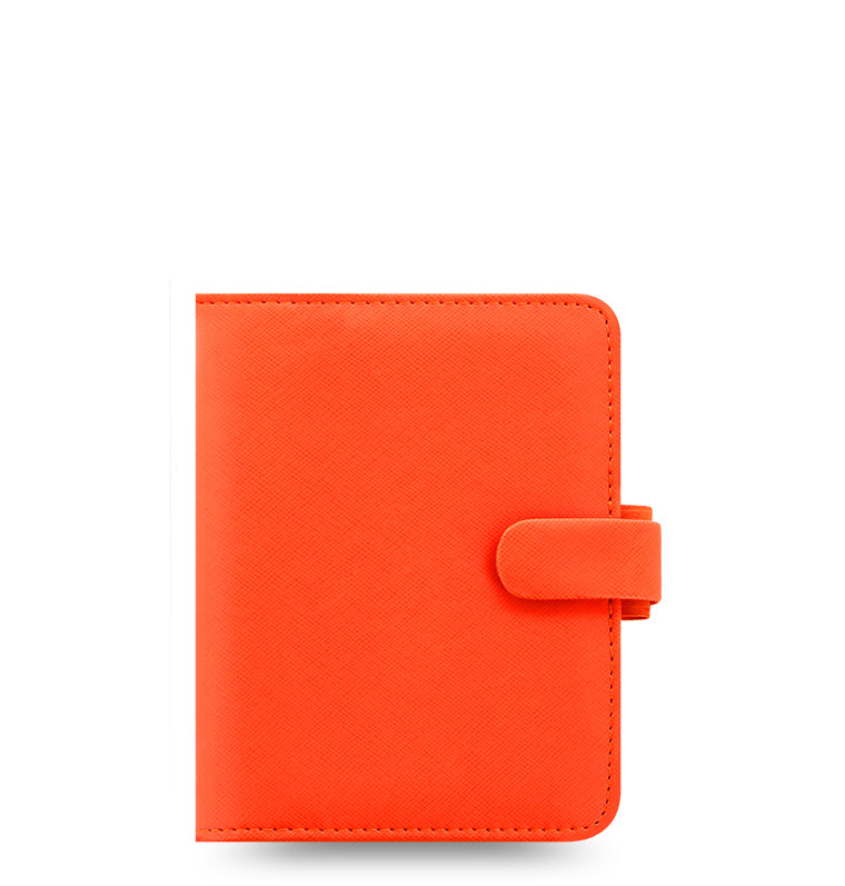 Filofax Saffiano Pocket Organiser in Bright Orange