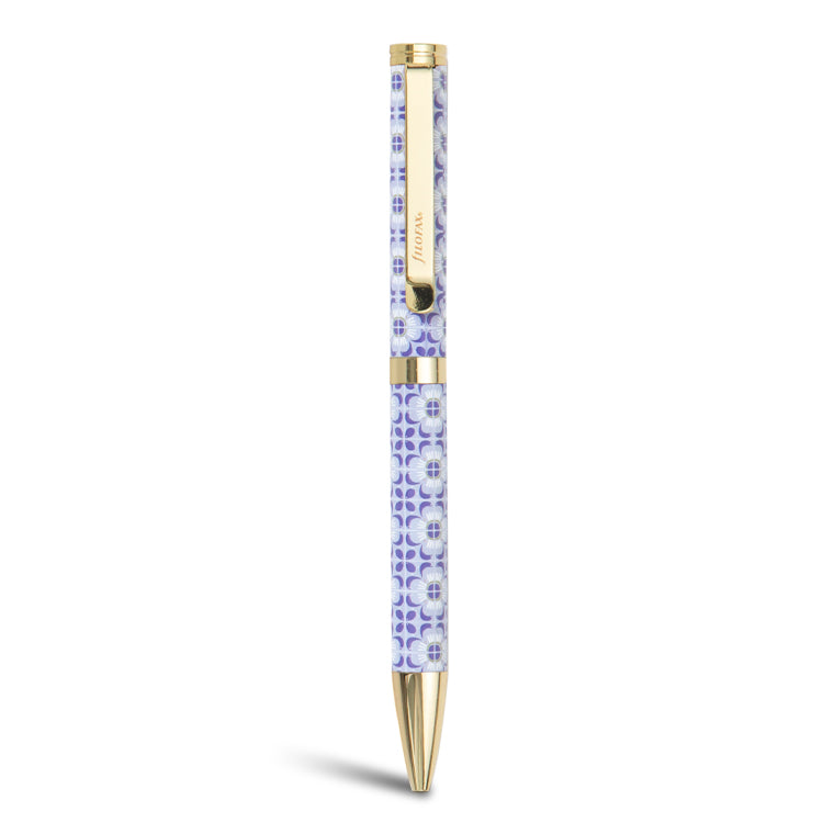Filofax Mediterranean Ballpoint Pen Blue Pattern