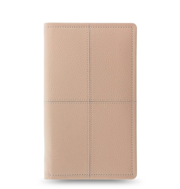 Classic Stitch Soft Leather Travel Wallet  Peach