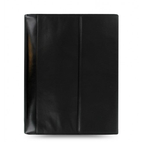 Nappa A4 Leather Zipped Folio with Removable Rings Black