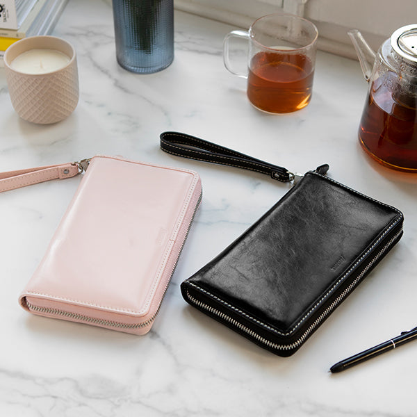 Filofax Malden Leather Zip Organisers in Personal Compact Size