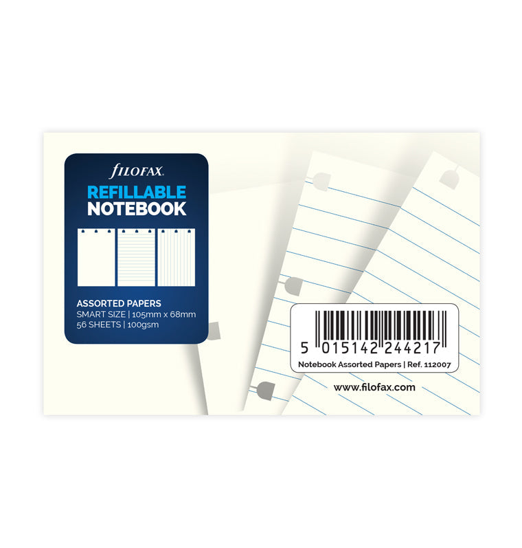 Filofax Notebook Smart Assorted Refill Pack