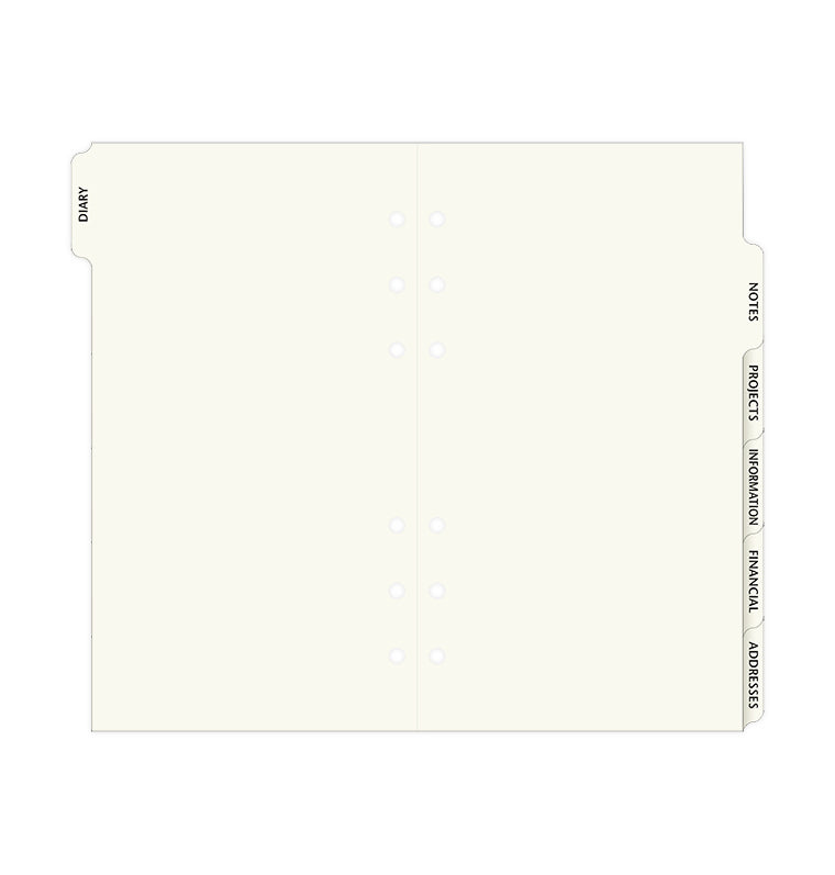 Cotton Cream Subject Dividers - Personal