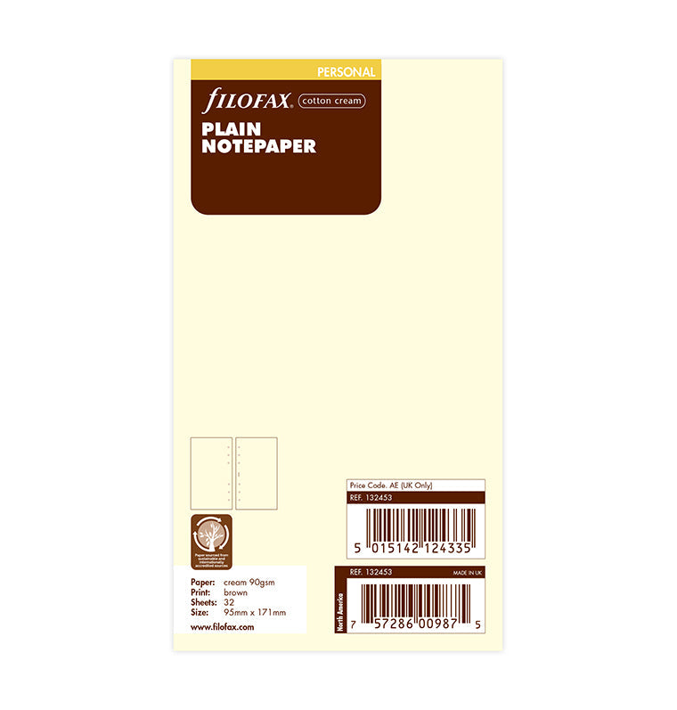 Buy Filofax: Personal 2024 Refill - Week on Two Pages - Cotton Cream  (Unlined) at Mighty Ape Australia