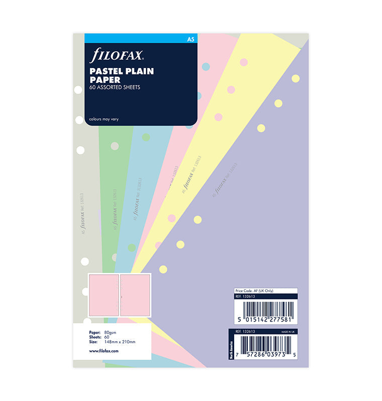 Pastel Plain Notepaper Refill - A5
