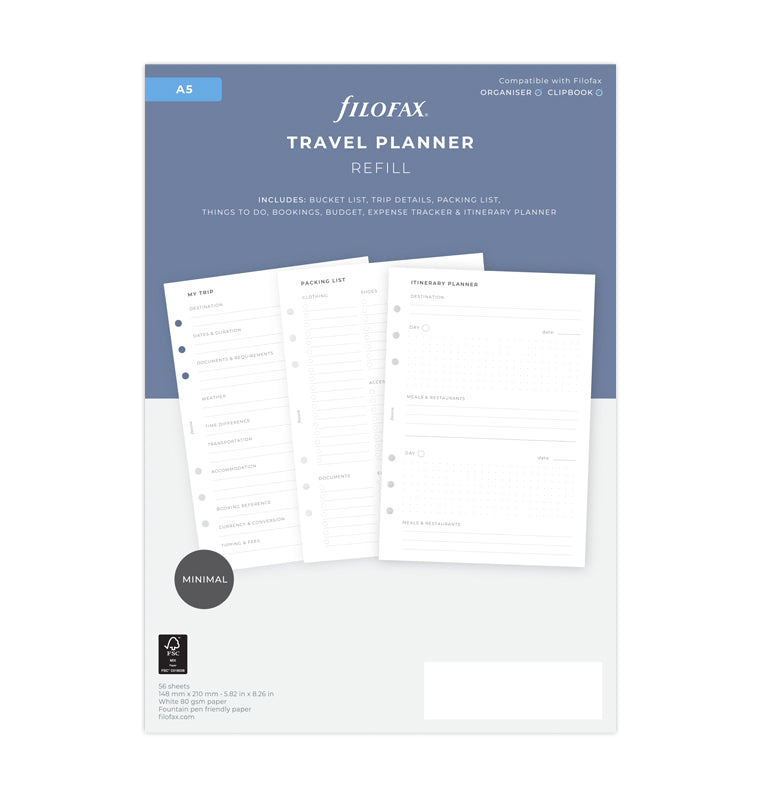 Travel Planner Refill - A5