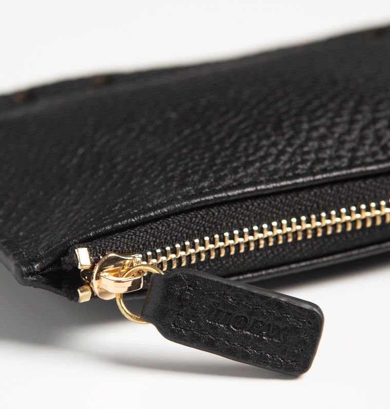 Leather Zipper Pouch Black Filofax – Filofax UK