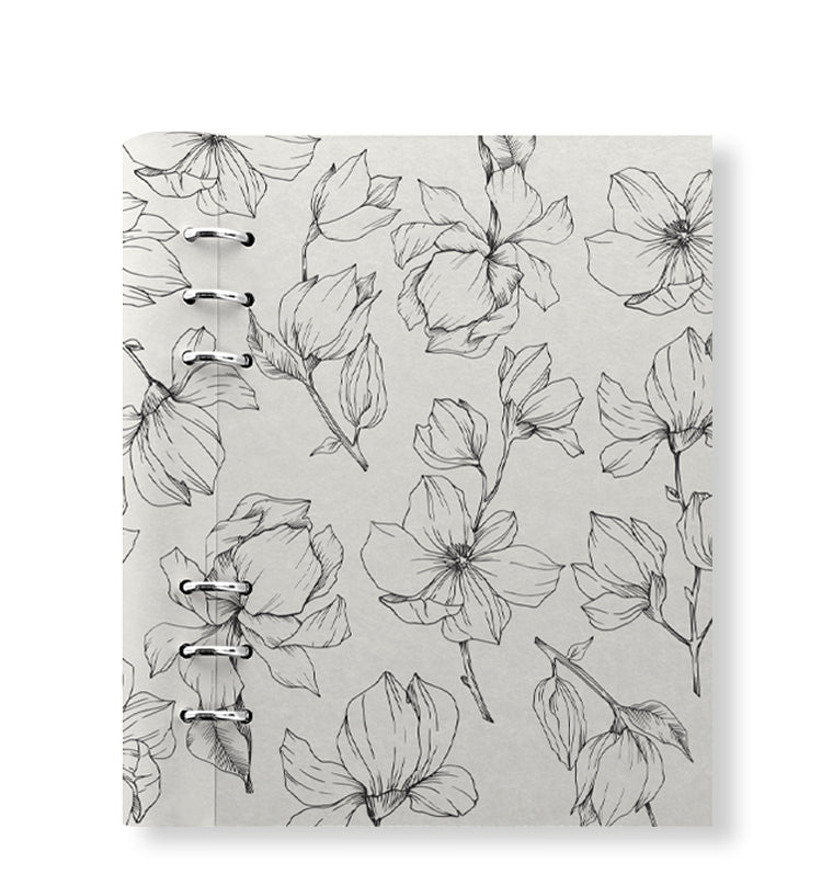 Clipbook Floral A5 Notebook Magnolia Ivory