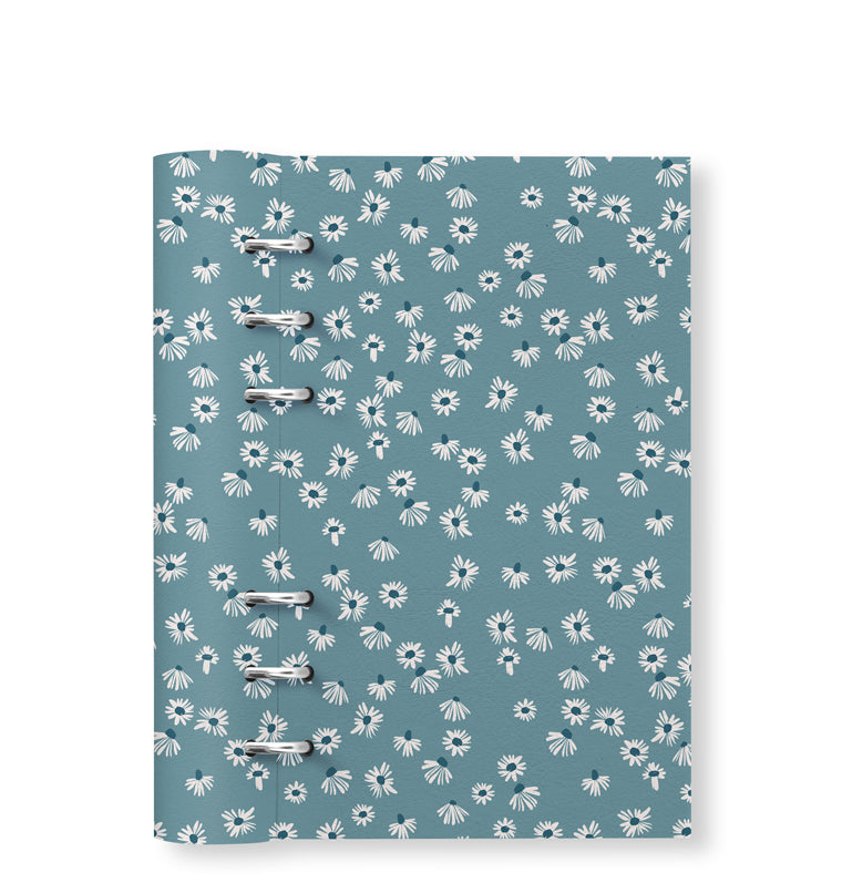 Clipbook Floral Personal Notebook Daisy Teal