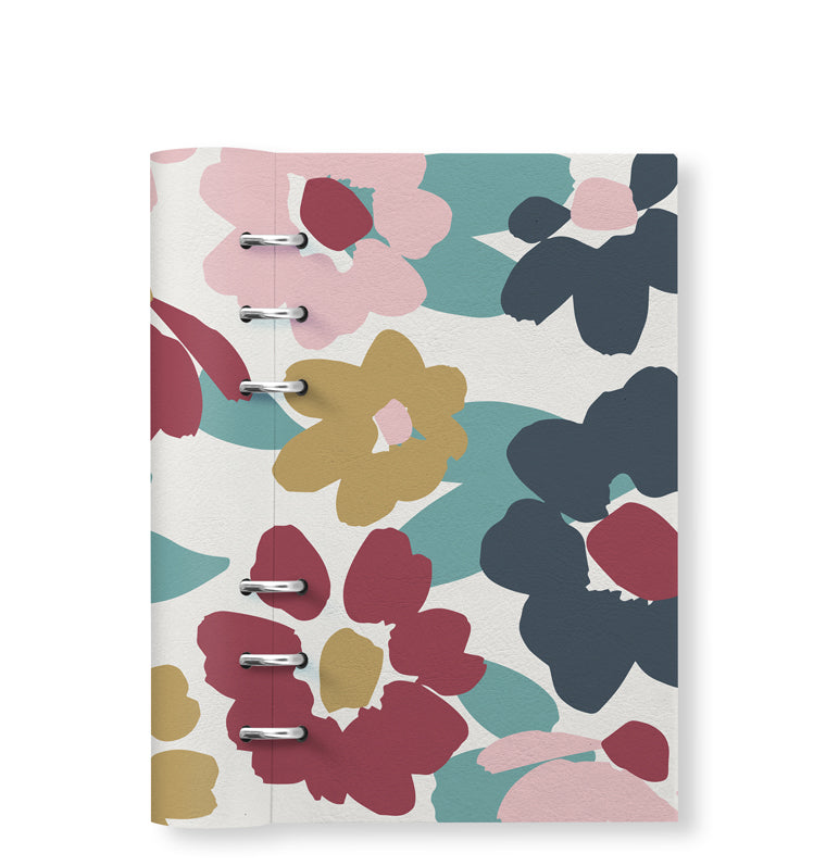 Clipbook Floral Personal Notebook Bloom White