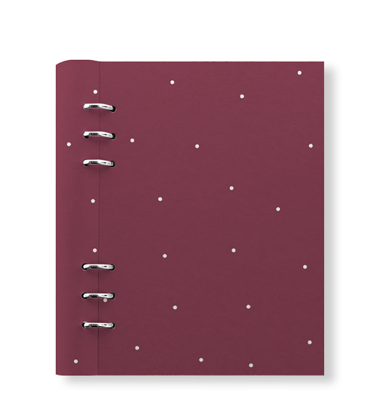 Clipbook Timeless A5 Notebook Polka Dot Burgundy