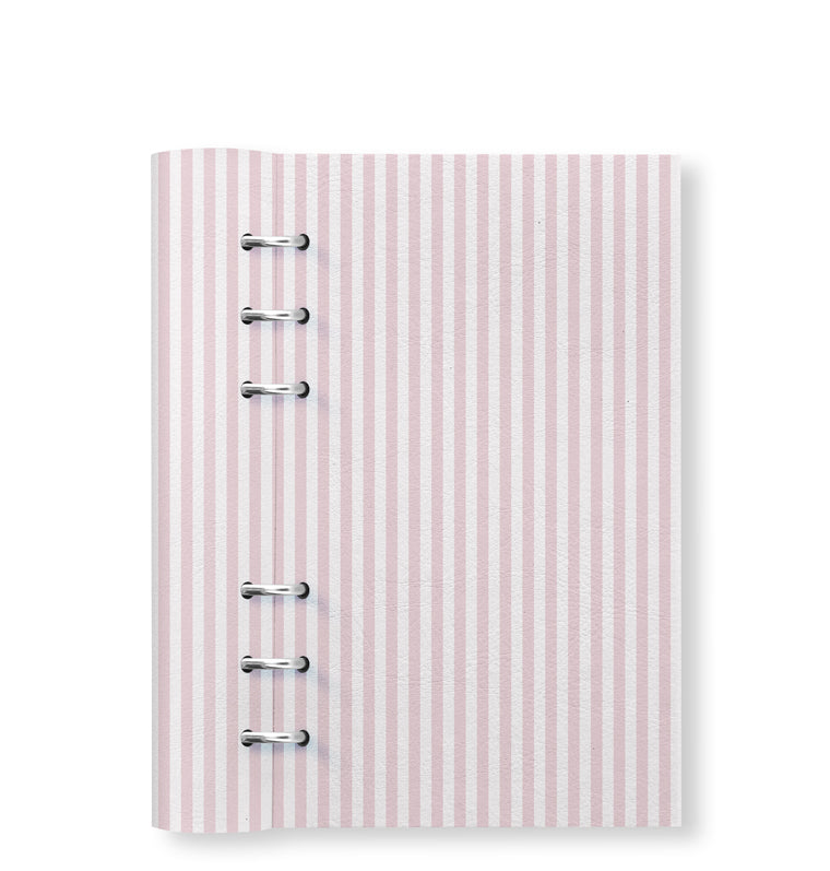 Clipbook Timeless Personal Notebook Stripes Blush 