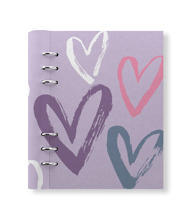 Clipbook Joy A5 Notebook Hearts Orchid