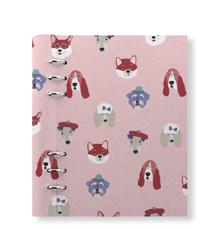 Clipbook Pets A5 Notebook Dogs Pink