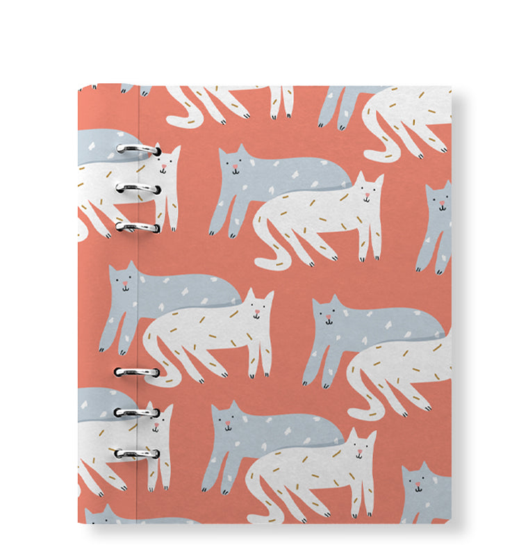 Clipbook Pets A5 Notebook Cats Coral