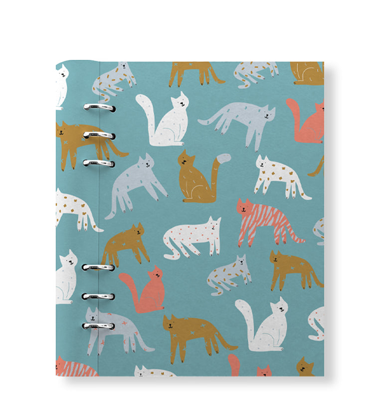 Clipbook Pets A5 Notebook Cats Turquoise