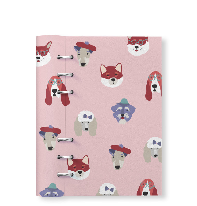 Clipbook Pets Personal Notebook Dogs Pink
