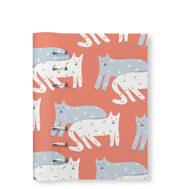 Clipbook Pets Personal Notebook Cats Coral