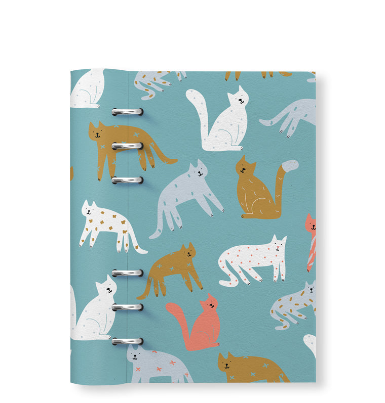 Clipbook Pets Personal Notebook Cats Turquoise