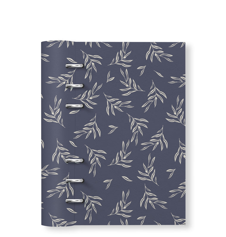 Clipbook Plants Personal Notebook Leaves Navy