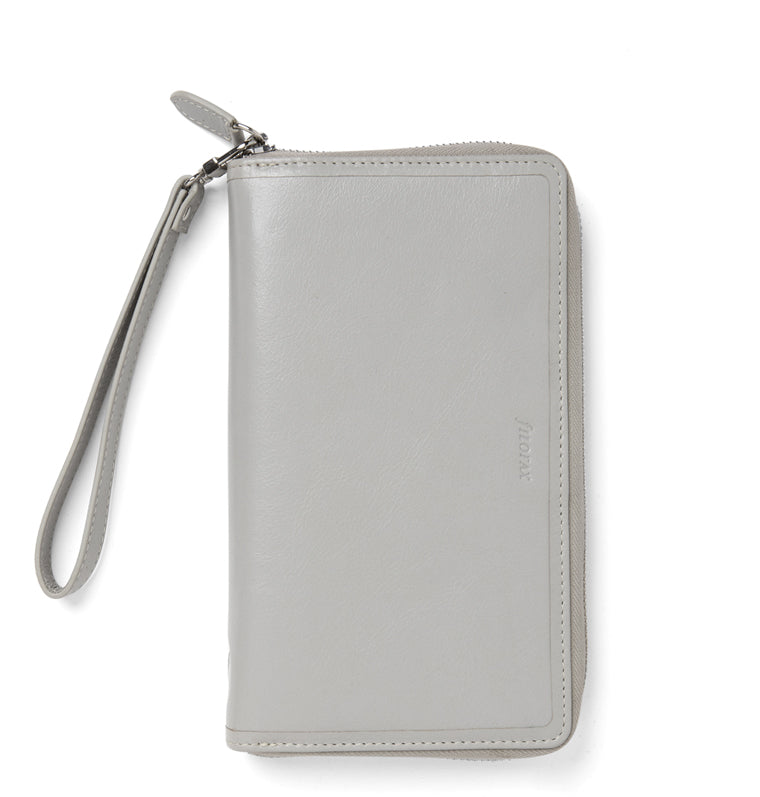Malden Personal Compact Zip Leather Organiser Stone