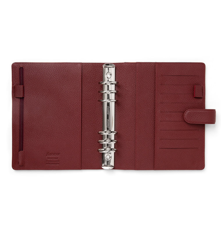 Filofax Norfolk A5 Leather Organiser in Currant Red