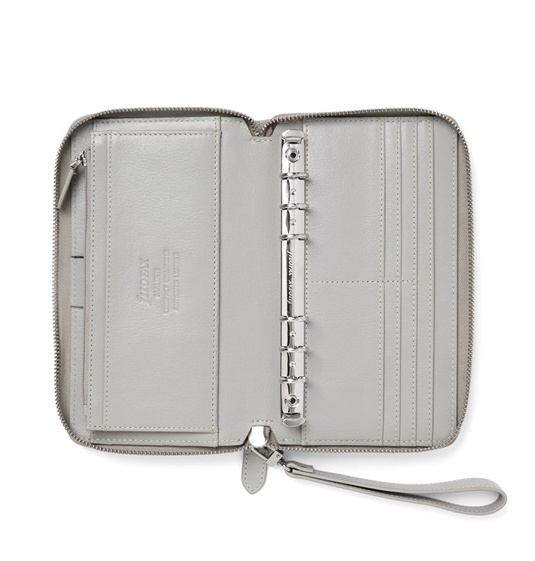 Malden Personal Compact Zip Leather Organiser Stone