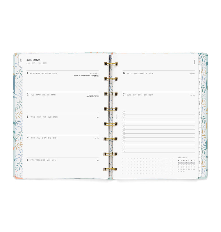 Botanical A5 Planner Mint