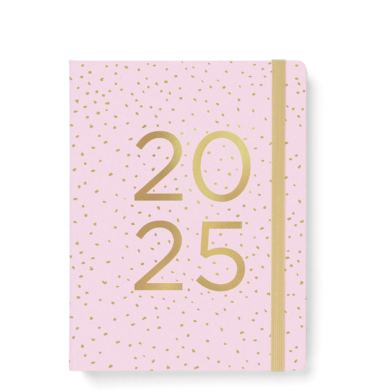 Filofax Organiseur A5 Confettis Quartz Rose - Agenda Semainier Avec Fermeture Sangle