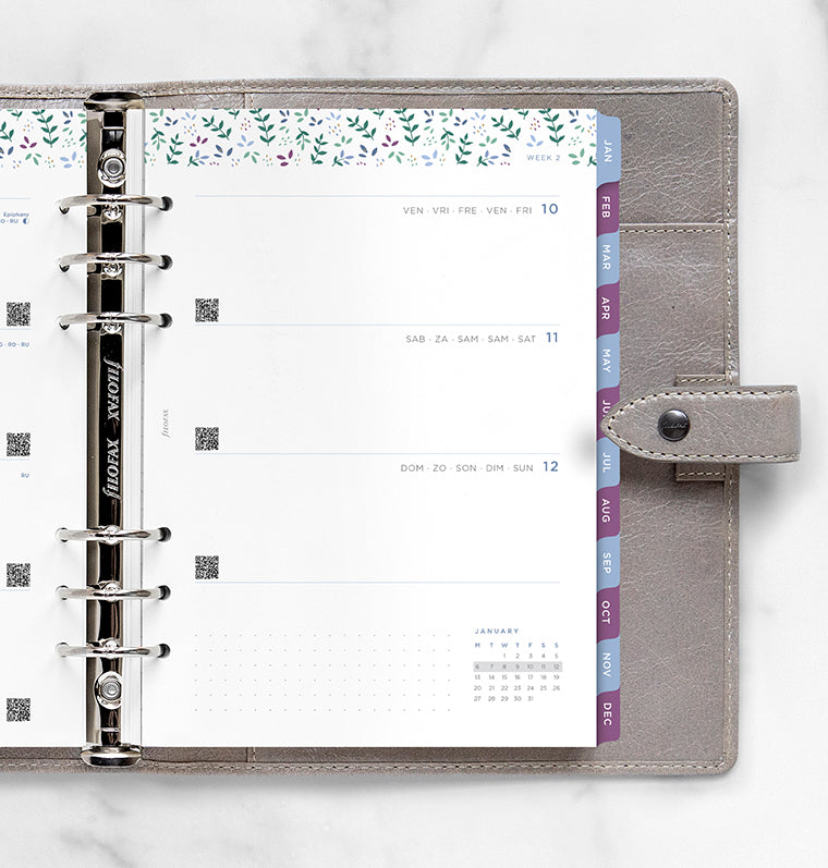 Garden Week On Two Pages Diary - A5 2025 Mutilanguage