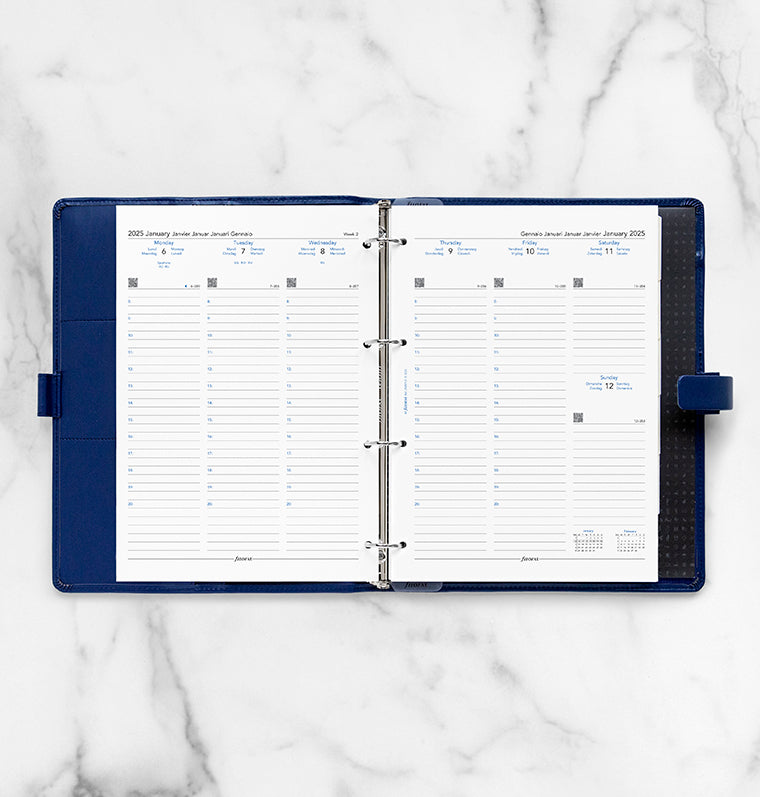 Week On Two Pages Diary With Appointments - A4 2025 Multilanguage