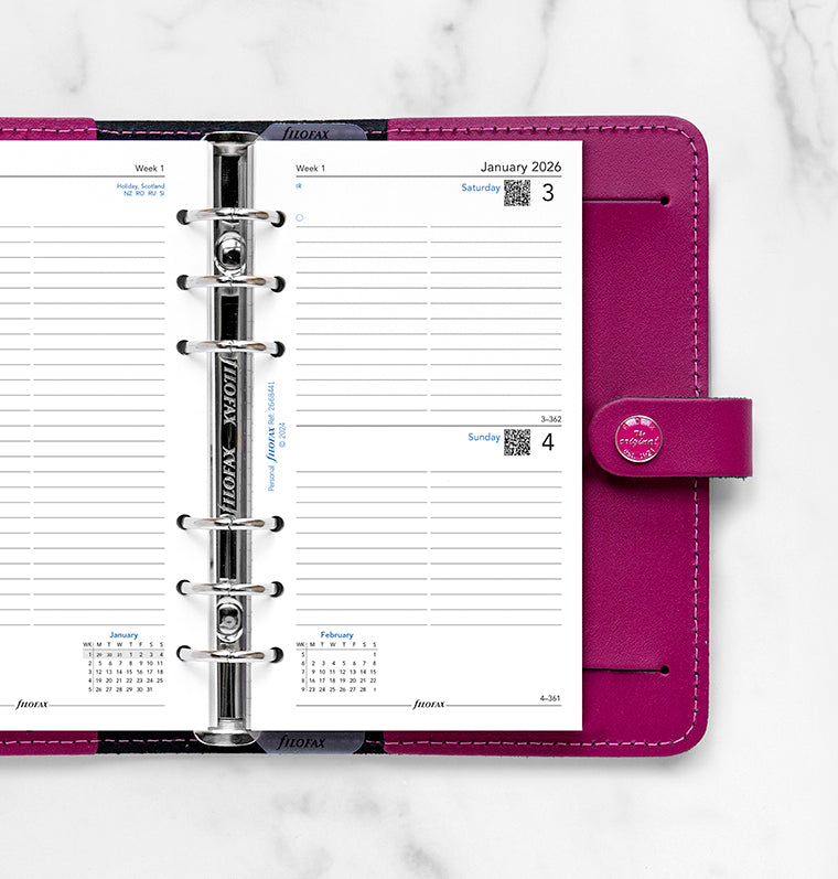 Filofax One Day On A Page Diary With Appointments - Personal 2026 English 26-68441