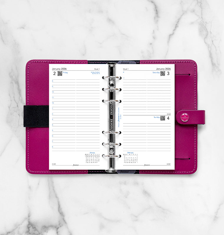 Filofax One Day On A Page Diary With Appointments - Personal 2026 English 26-68441