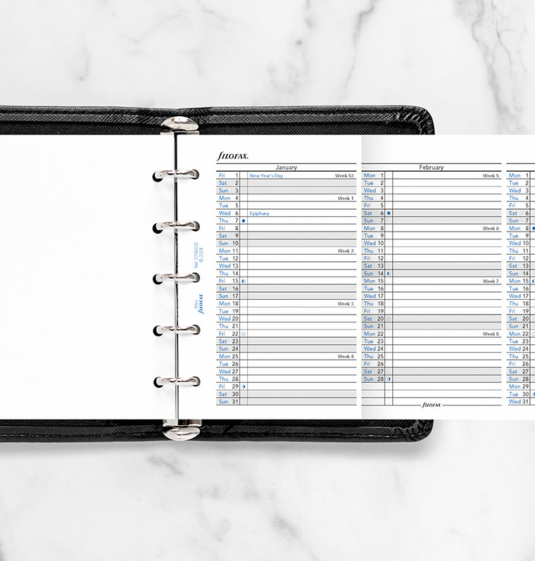 Filofax Vertical Year Planner - Mini 2027 English 27-68102