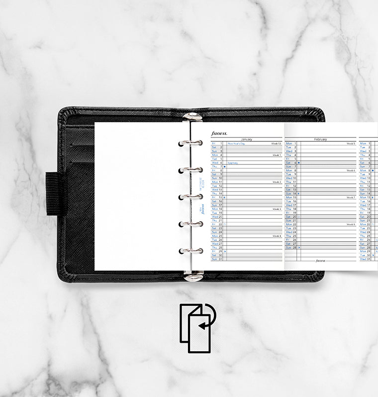 Filofax Vertical Year Planner - Mini 2027 English 27-68102