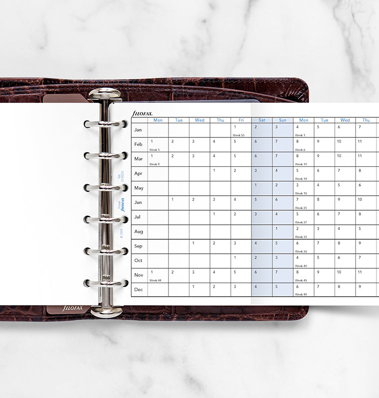 Filofax Horizontal Year Planner - Pocket 2027 English 27-68201