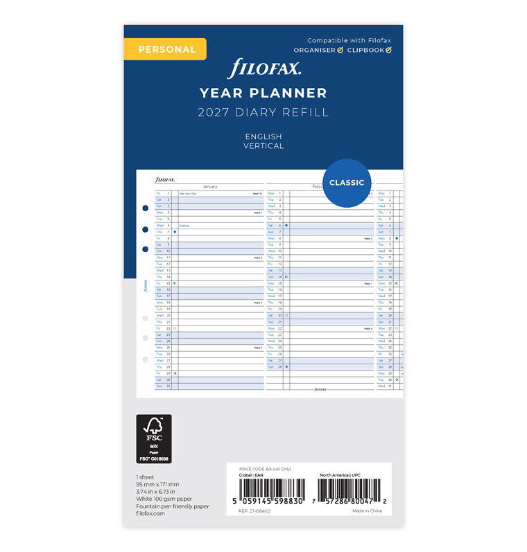 2027 Diary Refills For Organisers And Notebooks Filofax Filofax UK 2027-diary-refills-for-organisers-and-notebooks-filofax-filofax-uk