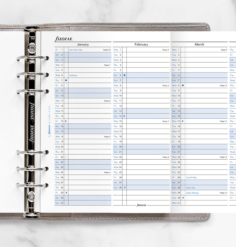 Filofax Vertical Year Planner - A5 2027 English 27-68501