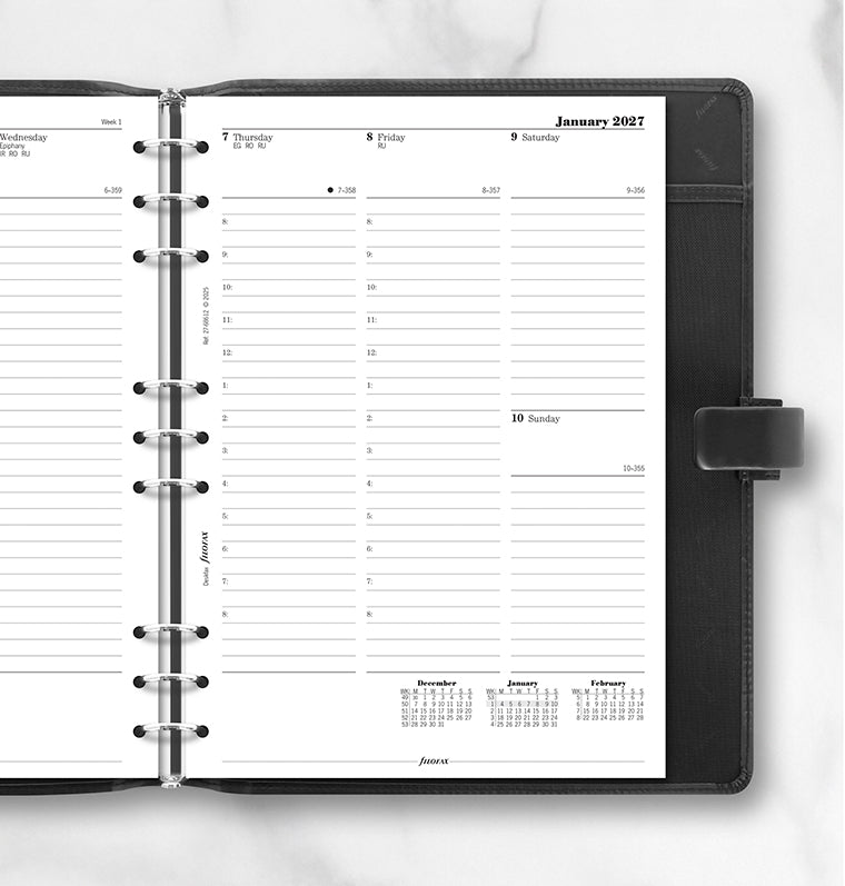 Week on Two Pages Diary with Appointments - Deskfax 2027 | Filofax ...