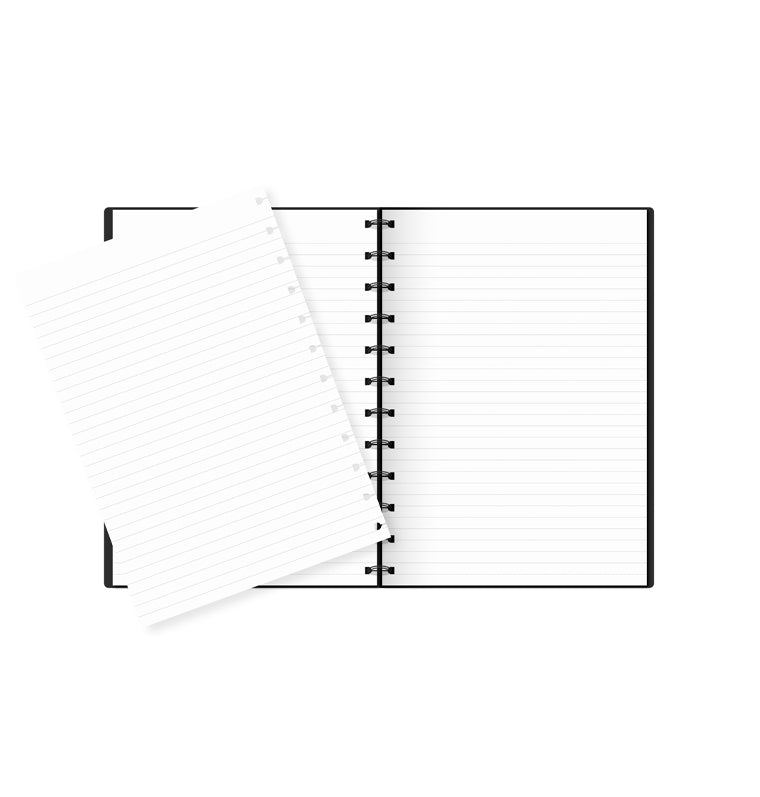 Filofax Notebook Ruled Insert - A4 Black