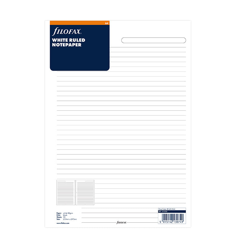 Filofax Office Planners Filofax Pocket Size Refill Paper – White - Foto 4