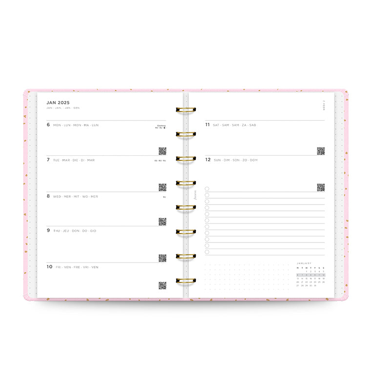 Confetti A5 Planner Rose Quartz 2025 25-68293