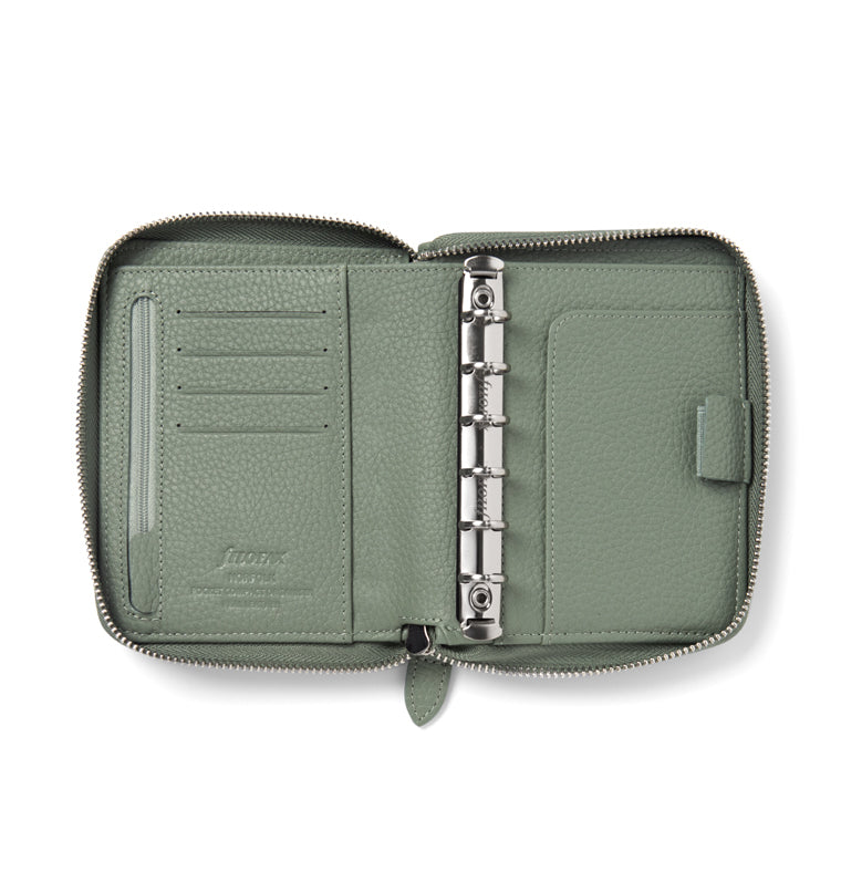 26-022400 Norfolk Pocket Compact Zip Sage Organiser