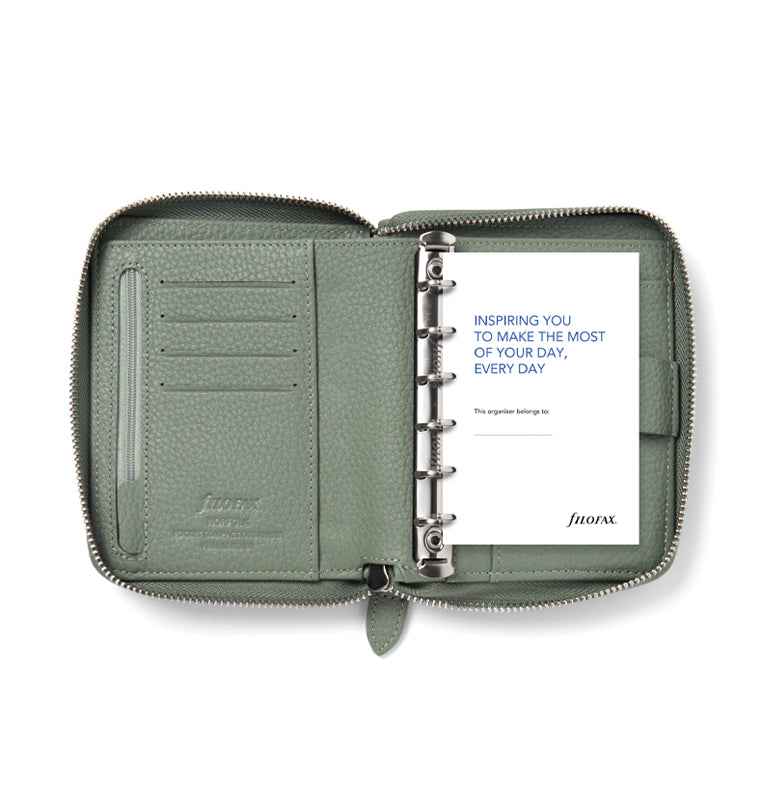 26-022400 Norfolk Pocket Compact Zip Sage Organiser