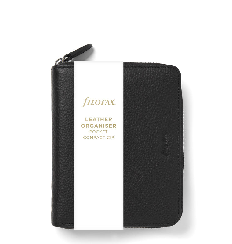 26-022401 Norfolk Pocket Compact Zip Black Organiser