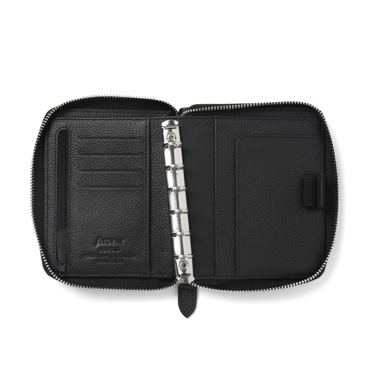 26-022401 Norfolk Pocket Compact Zip Black Organiser